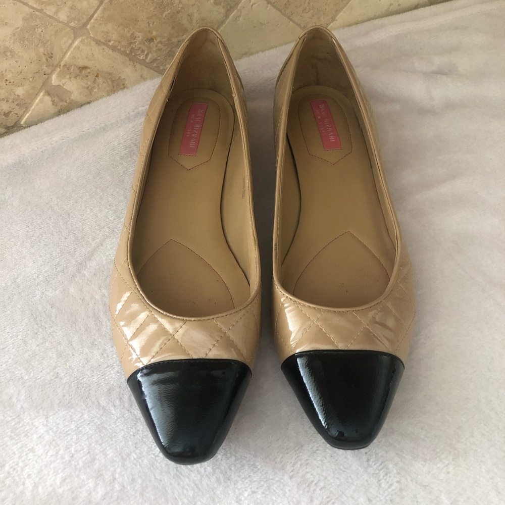 Isaac Mizrahi Quilted Leather Flats  Sz 10